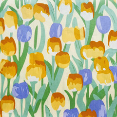 Vintage Floral Precut Fabric Squares 10X10, Purple Yellow Layer Cake Fabric for