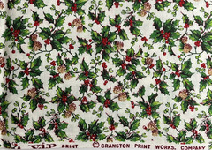 VIP Cranston Holly Berry & Acorns Christmas Fabric 18″ x 44″ (1/2 Yard) Cotton