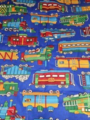 Lot Of 10 Pieces Of Kids Themed Cotton Quilting Fabrics Some Vintage Mixed Sizes