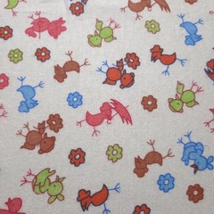 Multicolor Chickens Cotton Fabric 45″ By The Yard
