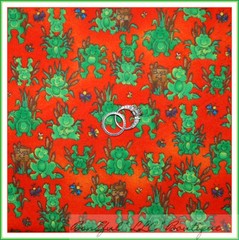 BonEful Fabric FQ Flannel Cotton Quilt Red Green Baby FROG S Beach Bee Bug Beach
