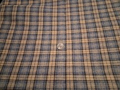 Multicolored Plaid Wool Blend Fabric 60″ X 45″