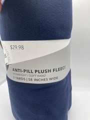 Blue Solid Anti Pill Fleece Fabric – Pre Cut 2 Yards