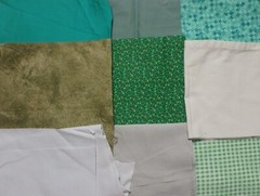 5 lb 1 oz Box of Assorted Fabric Scraps – Yellows Browns Greens Black FSBTB134