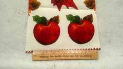 Fabric Red Rooster 3 Pc Appliques for Autumn Wheelbarrow & Pumpkins Apples $2.35