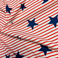 Stars and Stripes American print Nylon Spandex Fabric 4 Way Stretch By Yard for
