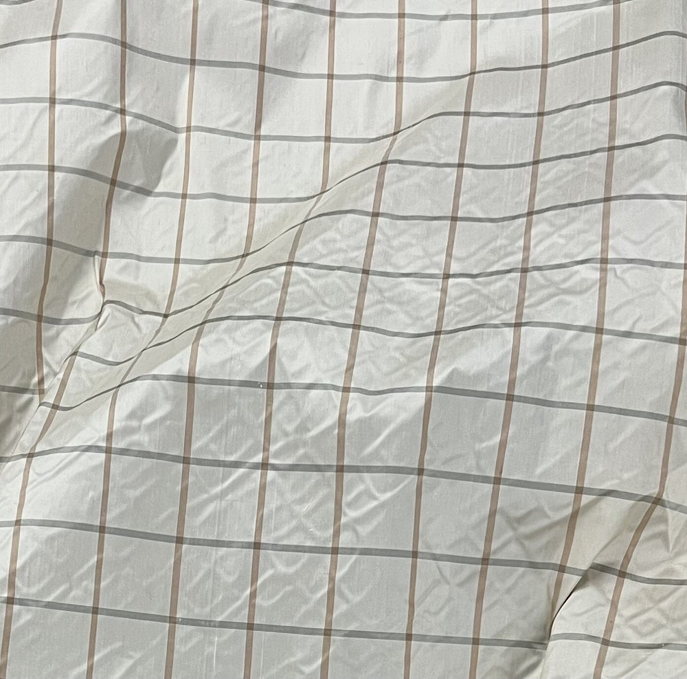 Ivory Brown 100% silk dupioni fabric 54” wide Sold By The Yard
