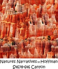 Natures Narratives Canyon Cotton Quilt Fabric by Hoffman BTY R4678-646