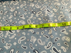 Western bandana cowboy Robert Kaufman Sevenberry denim blue paisley BTY