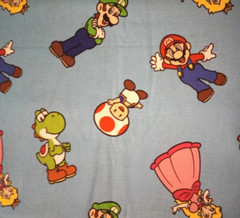 Super Mario Brothers Fabric 12″ x 11″ Sewing Crafting Length Piece New