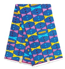 Blue Yellow And REd Fabric For Dresses And Skirts 6 Yards