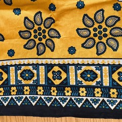 KANGA East African Fabric Material 42″ x 54″ Swahili Blessing Proverb Sunflag