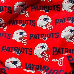 Rare Large Lot New England Patriots Licensed NFL Cotton Fabric 9+ Yards 54” Wide
