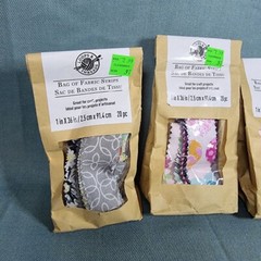 Set 3pc Loops Threads Bag of Fabric Strips 1in x 36in total 60pc