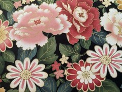 Fabric Oriental Pink Flower 43”x 36”By Red Rooster Fabric 970