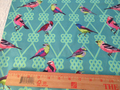 Tula Pink Cotton Fabric 1 Fat Quarter Moon Garden In a Finch 18″ x 21