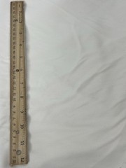 Vintage Ivory White Solid Stretch Polyester Fabric 2.33 Yards 64″ Wide Unbranded