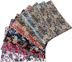 18×22 Quilting Cotton Fabric Bundles 8 PCS Paisleys Precuts for Sewing Craft