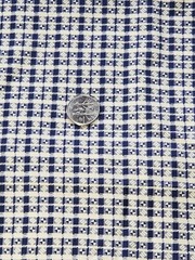 1 3/4 Yds Black & White By Quilters ONLY Sewing Quilt Fabric Blue & Cream Square