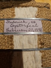 3 Vintage Mini Bales Of Cotton From Oysterfest Fredrick OKLAHOMA 1998