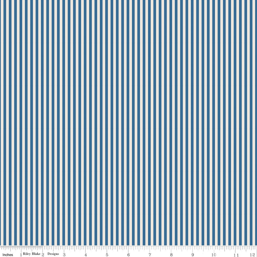 1/8″ Stripe Basics 505 Coastal Blue Riley Blake
