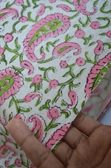 Hand Block Print 100%Cotton 2.5 Yard Fabric NO TARRIF CHARGES 100%✅ ZK_161