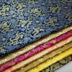 Oriental Chinese Fabric Dragon Brocade Kimono Hanfu Cheongsam Dress DIY