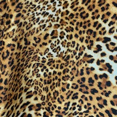 Dana BROWN BLACK Leopard Pattern Polyester Stretch Velvet Fabric by the Yard