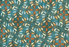 1 Yard Dan Morris Quilting Treasures Green Brown Leaves Tonal 100% Cotton Fabric