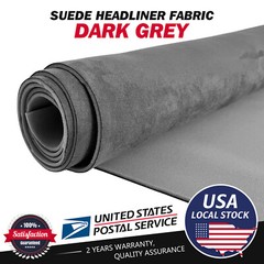 Gray Suede Headliner Fabric Polyester Backing for Car Roof Panel Lining 80″x60″