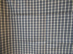 Past & Presents Daisy Kingdom Tan Navy Plaid #7143 Cotton 1994 VTG 1Y15″X44″W