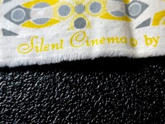 Silent Cinema by Jenean Morrison Yellow on White – Cotton – 36″ x 42″