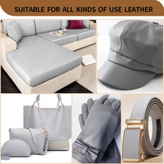 Leathers | Grey Soft Faux Vegan Leather PU | 1 Yard (36 Inch X 56 Inch Wide) Cut