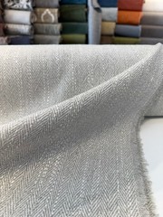 Barrington Driftwood Ivory Herringbone PK Chenille Upholstery Fabric by the yard