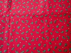 VTG 1990s Fabric Traditions Susan Winget Christmas Holly Berries Fabric #2019