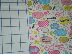 Vintage 2010 Barbie Mattel Cranston Fabric Cotton 39″ L x 43″ W pink white Word