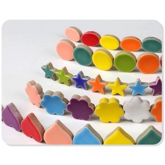 1.5×1.5 cm Ceramic Mosaics Pieces Stained Glass, Assorted Colors and Flowers …