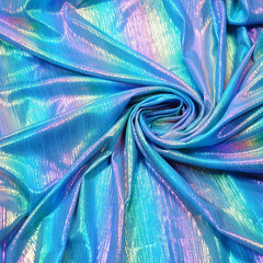 Shining Iridescent Hologram Laser Fabric Knit Crepe 58Inch Wide for Cloth Craft