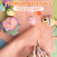 13 Rolls Pink Orange Felt Fabric,8″X35″(20.5X90Cm) 1.4Mm Thick Soft Felt Fabric