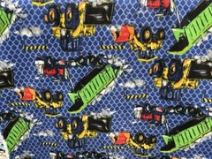 Construction Equipment Dump Truck Bulldozer Fleece Fabric, 60” Wide, Sold BTY