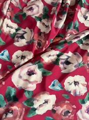 Authentic Top French designer silk luxury dress Fabric .