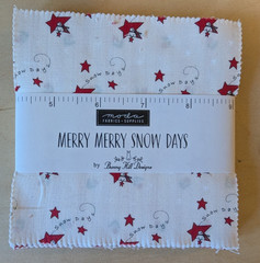 charm pack merry merry snow days moda bunny hill designs