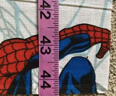 Spiderman Fabric – White background – Approximately 1 Yard 8 Inches