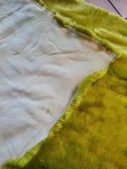 Moss Green Faux Fur Fabric Cut 1.78 Yards 5ft 4in