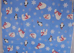 108″L x 44″W Fabric Traditions Winter Polar Bears Penguins Snowflake Glitter