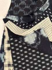 Japanese Boro Sashiko Kasuri Katazome Aizome Bundle. For Craft and Junk Journal
