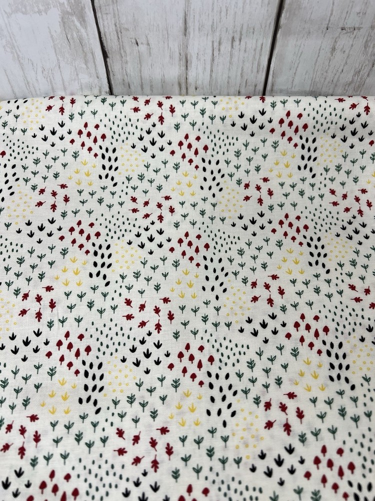 Cotton Fabric Foot Paw Prints Multicolor 2.33 Yards 44″ Wide Camelot Designs