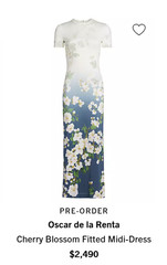 Authentic Oscar de la Renta luxury dress Fabric . Made in Italy