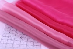 Fuchsia Crystal Organza Fabric by the Yard, Sheer Organza for Costumes and Decor