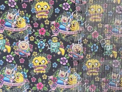 Custom Cotton Woven Fabric Show Cartoon Adventure Time By The 1/4 Yard 9×56 V2